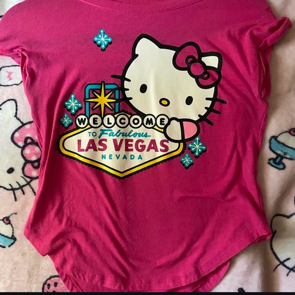 Hello Kitty Pink Fabulous Las Vegas Short Sleeve Tee